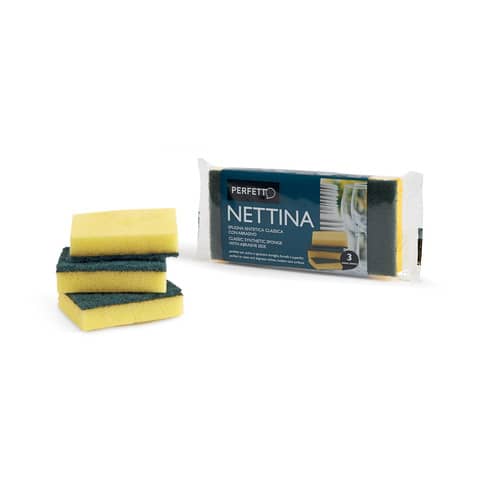 Spugna sintetica abrasiva sagomata conf. 3 pz Perfetto nettina plus 0244